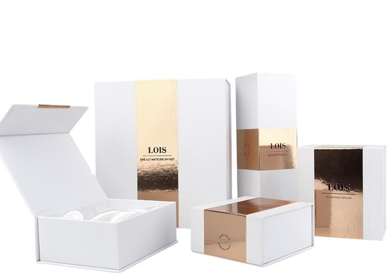 Caja de cartón de papel de Eco del sello de la hoja de la caja del color cosmético de lujo caliente de Pantone