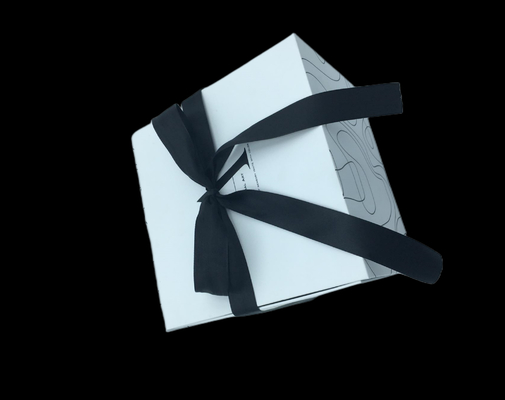 Empaquetado doble roscado del huevo de la caja de regalo de la Navidad de la pintada del doblez de la mitad de la abertura de la cinta