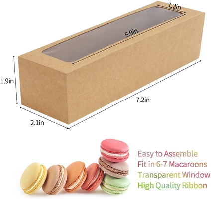 Caja de la selección de Macaron de 25 paquetes con la cinta clara 6 Macaron de la ventana