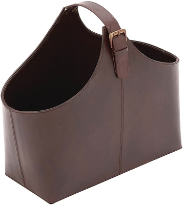 Caja de almacenamiento de cuero del regalo de la cesta de mano para el vino/las misceláneas/regalo de vacaciones