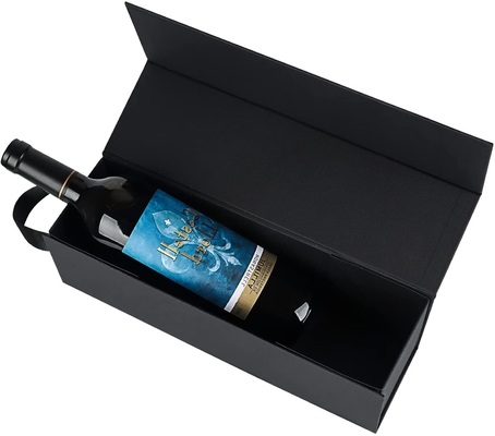 Cajas de Champagne Magnetic Closure Collapsible Wine del licor con la tapa y la manija
