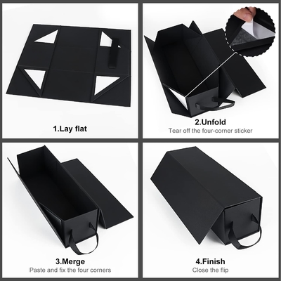 Cajas de Champagne Magnetic Closure Collapsible Wine del licor con la tapa y la manija