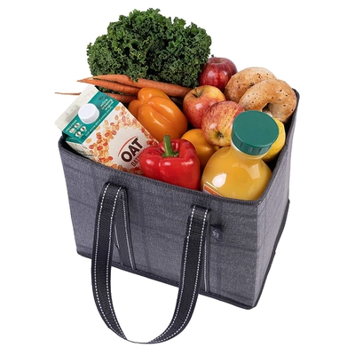 Bolso de ultramarinos reutilizable plegable de Tote Shopping Bag Hard Bottom