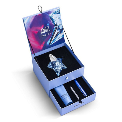 Regalo cosmético reciclado papel rosado de lujo de encargo de los productos del skincare del perfume del logotipo de la impresión que empaqueta la caja de aceite esencial