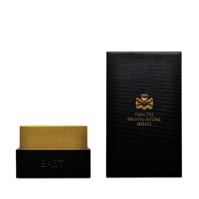 Logotipo modificado para requisitos particulares caja de empaquetado del perfume del cosmético negro vacío de la cartulina