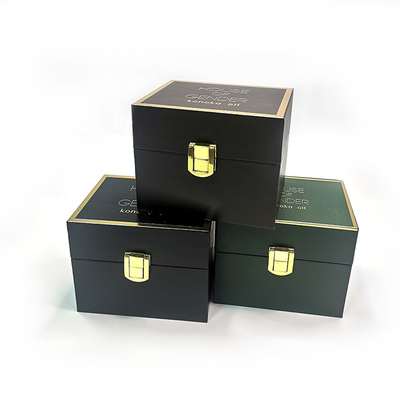 Caja cosmética de lujo de piel del cuidado del maquillaje del cajón vacío facial de la herramienta para el tarro del perfume