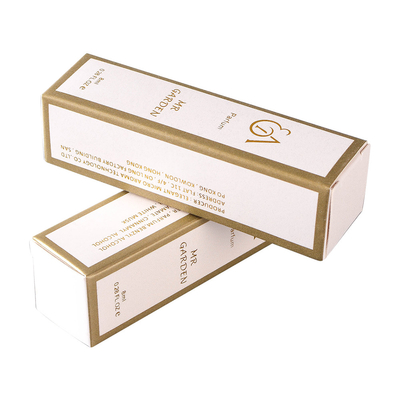 Perfume la hoja de oro de sellado caliente de la caja cosmética de lujo del regalo para el tubo de la barra de labios