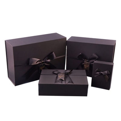 Caja de regalo cosmética del paquete de la caja del boutique blanco cosmético de lujo de encargo del negro