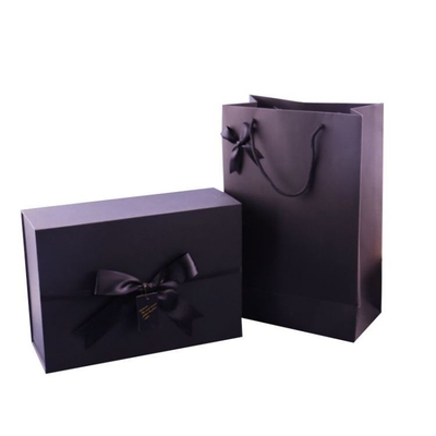 Caja de regalo cosmética del paquete de la caja del boutique blanco cosmético de lujo de encargo del negro