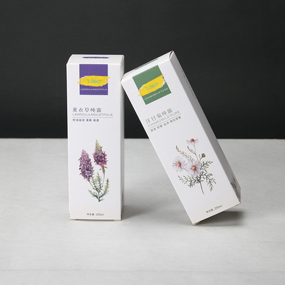 Caja de regalo de lujo de sellado caliente del perfume de la hoja de oro para el cuidado de piel