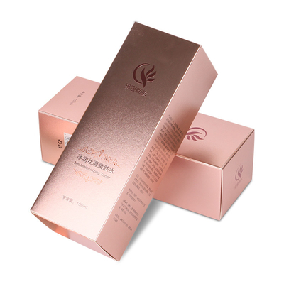 caja cosmética de lujo Rose Gold Paper Packaging de la botella del cuidado de piel 100ml