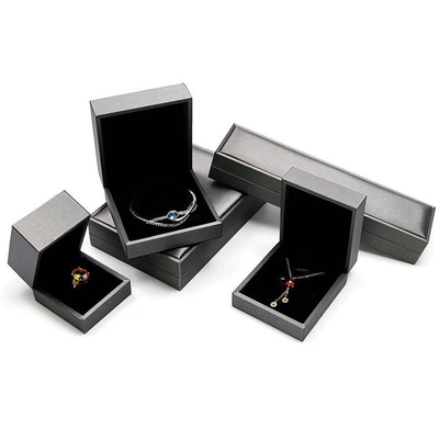 Cuero de lujo de Ring Storage Gift Box Brushed de la joyería que se casa
