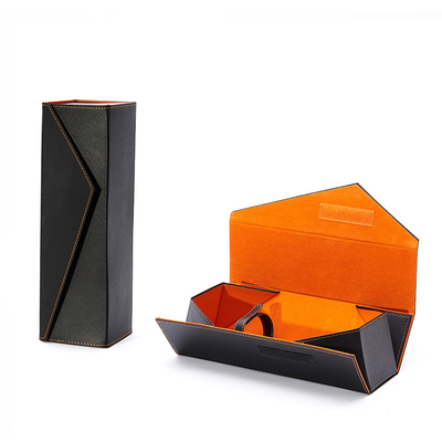 Cajas de regalo de empaquetado de cuero clásicas de la PU del vino con los accesorios