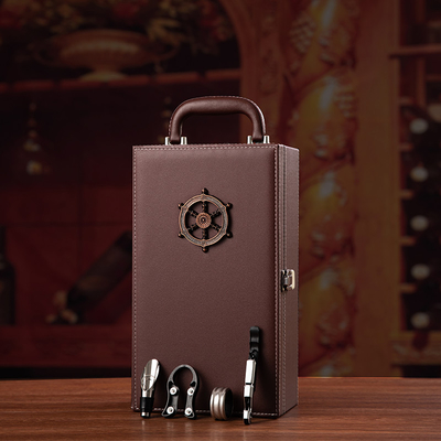 Caja de regalo de cuero del regalo del vino Champagne Bottle Packaging de lujo