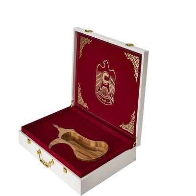 Caja de cuero avanzada del cartón del paquete del regalo de la caja de la cerradura de la caja de regalo