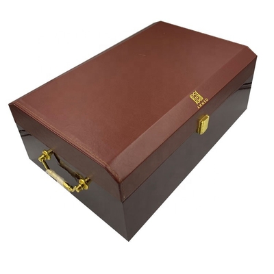 Nuevo mercado árabe de madera de la caja de regalo del perfume del cuero de mitad del diseño