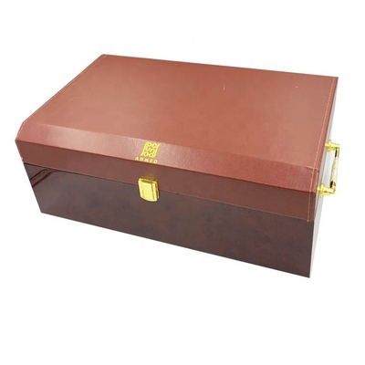 Nuevo mercado árabe de madera de la caja de regalo del perfume del cuero de mitad del diseño