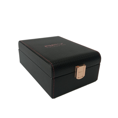 Caja de empaquetado de cuero de encargo de la PU para la caja del perfume