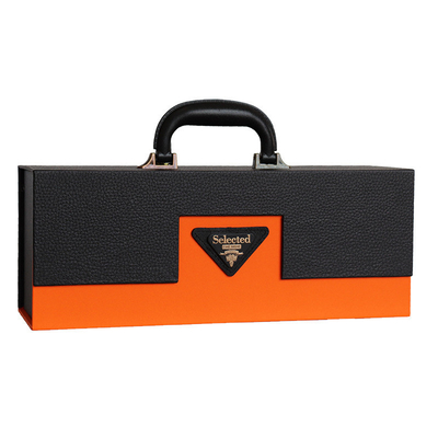 Caja de regalo de cuero de la botella de vino de la PU del llano rectangular de encargo de alta calidad de Logo Mothers Day Christmas Birthday