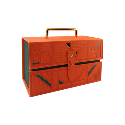 Caja de regalo de cuero de papel elegante