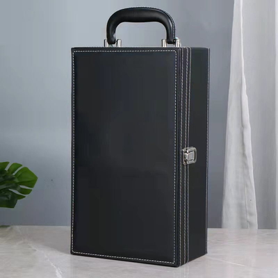 Logotipo de encargo los 35.2x27x11.5cm de la caja de regalo de la botella de vino tinto del rectángulo
