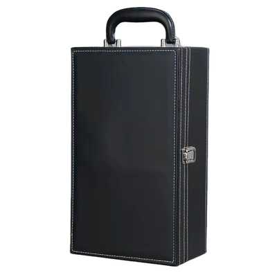 Logotipo de encargo los 35.2x27x11.5cm de la caja de regalo de la botella de vino tinto del rectángulo