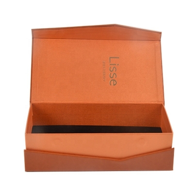 Cajas de regalo de empaquetado de la PU Flip Top Lid Cosmetic Perfume del paquete magnético de cuero de encargo del papel