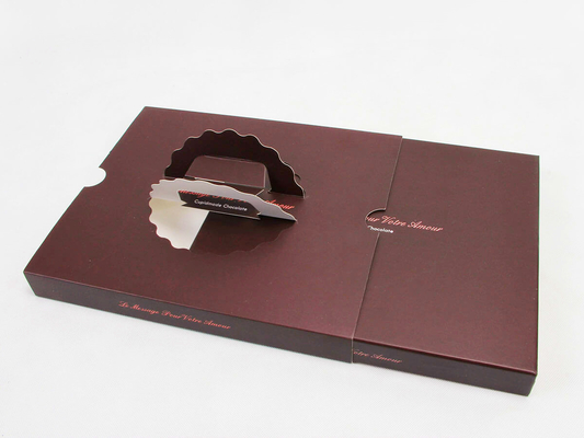 La caja de regalo portátil de la sorpresa del día de tarjeta del día de San Valentín de caja de regalo del chocolate de la manija del cajón modificó para requisitos particulares