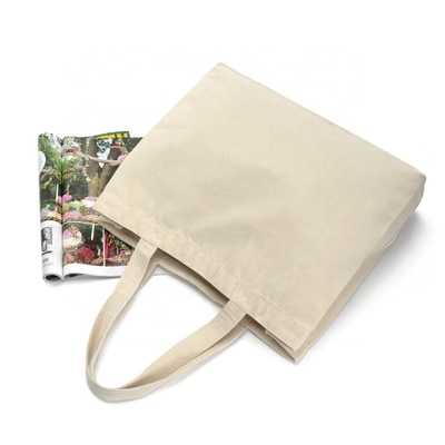 Bolsos de compras en blanco reutilizables de Tote Bag Women Foldable Cotton de la lona