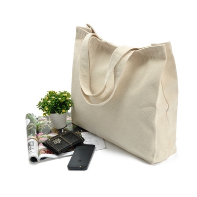 Bolsos de compras en blanco reutilizables de Tote Bag Women Foldable Cotton de la lona