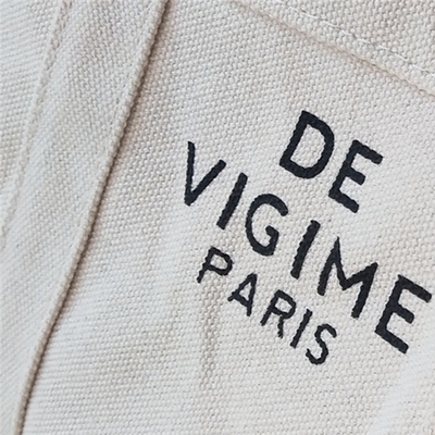 los bolsos de la lona de algodón de 12oz 16oz de la tela de las mujeres gruesas del algodón imprimieron el logotipo
