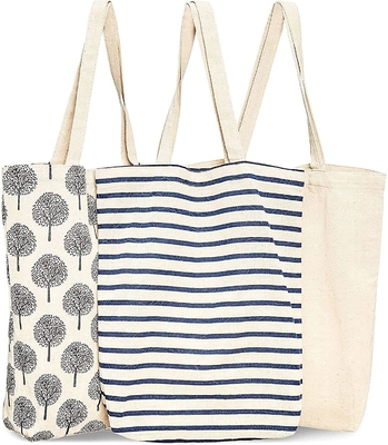 Paño Tote Bags reutilizable de la lona de algodón para el tendero, pulgadas de las compras 15x16.5