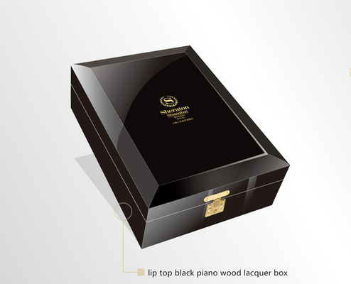 Papel de madera de la frontera que se reúne la caja de madera de la copa de vino del MDF de lujo