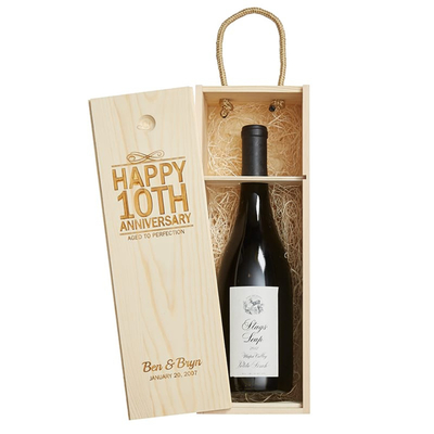 Caja de madera del vino de 2 botellas con la caja de regalo del cesto de la Navidad de la unidad de almacenamiento del cajón de la tapa