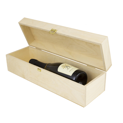 Portador con bisagras manija de madera doble Torched de la tapa del top de la caja del vino de la botella