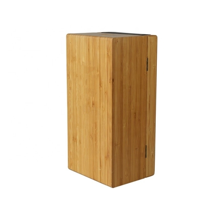 El vino modificado para requisitos particulares hace la caja de regalo a mano de madera de bambú natural del vino con cuero de la PU