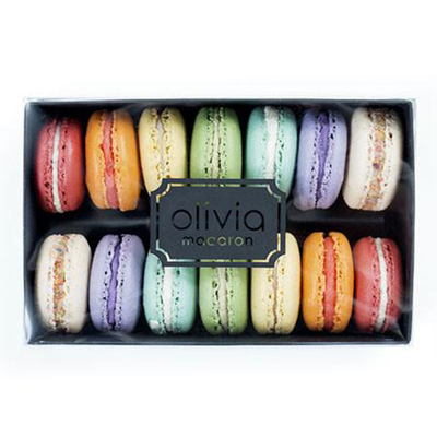 Cajas de empaquetado del resbalador de Macaron del regalo de la cartulina de lujo negra con la ventana