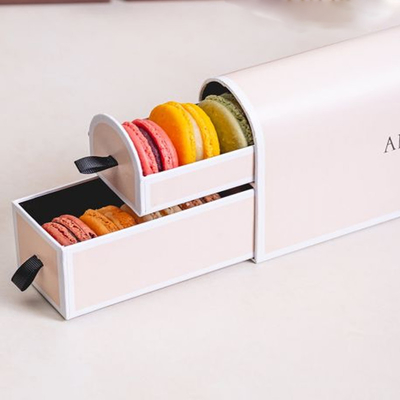 Aduana del cartón de la caja de regalo de Macaron de la Navidad de las galletas