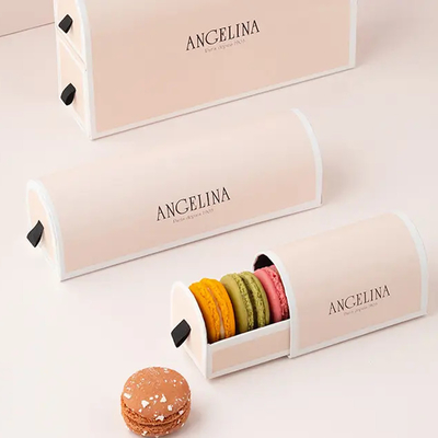 Aduana del cartón de la caja de regalo de Macaron de la Navidad de las galletas