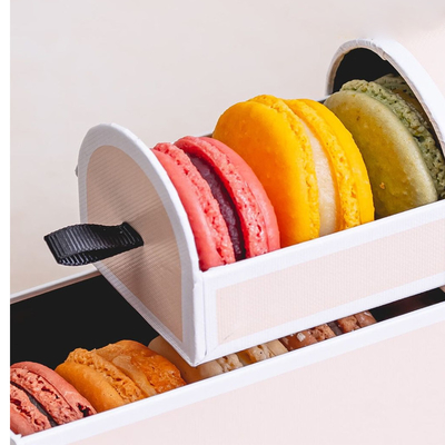 Aduana del cartón de la caja de regalo de Macaron de la Navidad de las galletas