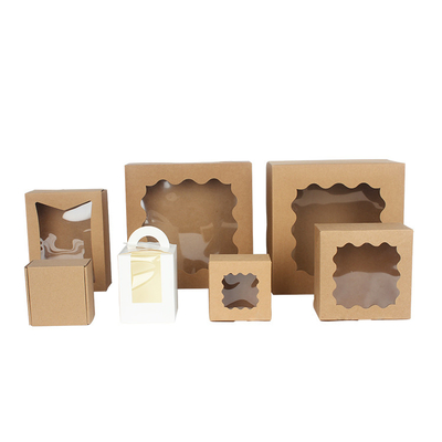 Cajas blancas de la panadería de las PC de la caja de regalo de Macaron del cartón de las galletas 30 con la ventana