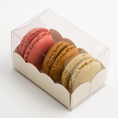 Tablero de marfil multi de la caja de regalo de la torta de Macaron de la galleta del chocolate de la especificación del ANIMAL DOMÉSTICO