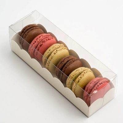 Tablero de marfil multi de la caja de regalo de la torta de Macaron de la galleta del chocolate de la especificación del ANIMAL DOMÉSTICO