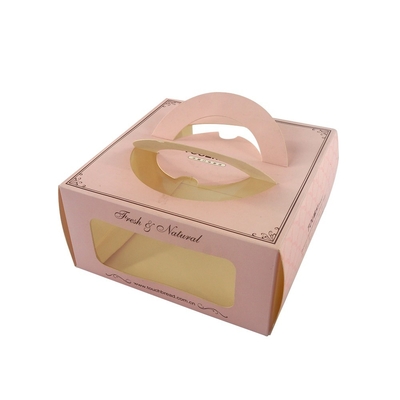 La impresión de la cartulina personalizó la ventana transparente de las cajas de torta
