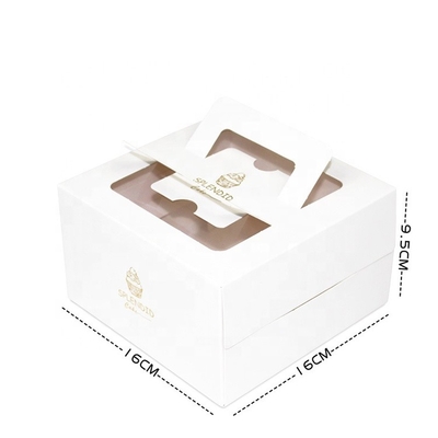 6 caja de torta de encargo del plástico transparente de la crema batida del Tiramisu de la caja de torta de 8 pulgadas