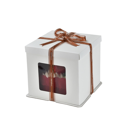 Caja de torta de encargo de lujo hecha a mano 6 8 acondicionamiento de los alimentos cocido partido de 10 pulgadas