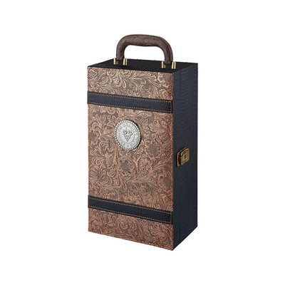 Buen precio La caja de cuero del vino del regalo con los accesorios y el vino fija la botella de vino 750ml en línea