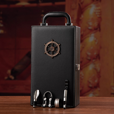 Buen precio Caja de regalo de cuero del regalo del vino Champagne Bottle Packaging de lujo en línea