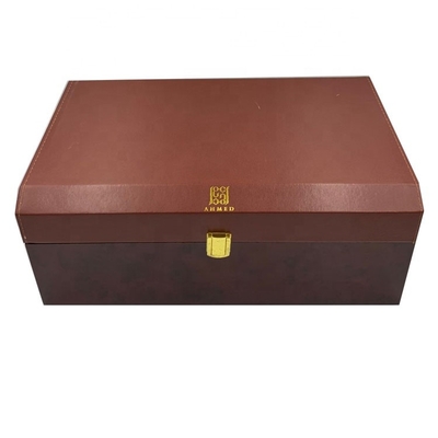 Buen precio Nuevo mercado árabe de madera de la caja de regalo del perfume del cuero de mitad del diseño en línea
