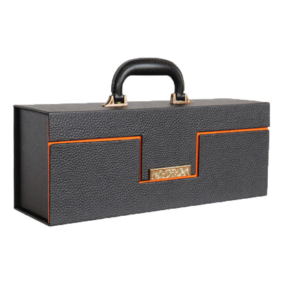 Buen precio Caja de regalo de cuero de la botella de vino de la PU del llano rectangular de encargo de alta calidad de Logo Mothers Day Christmas Birthday en línea
